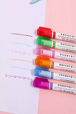 Set de Plumones Decorativos – Líneas Mágicas ✨🖍️