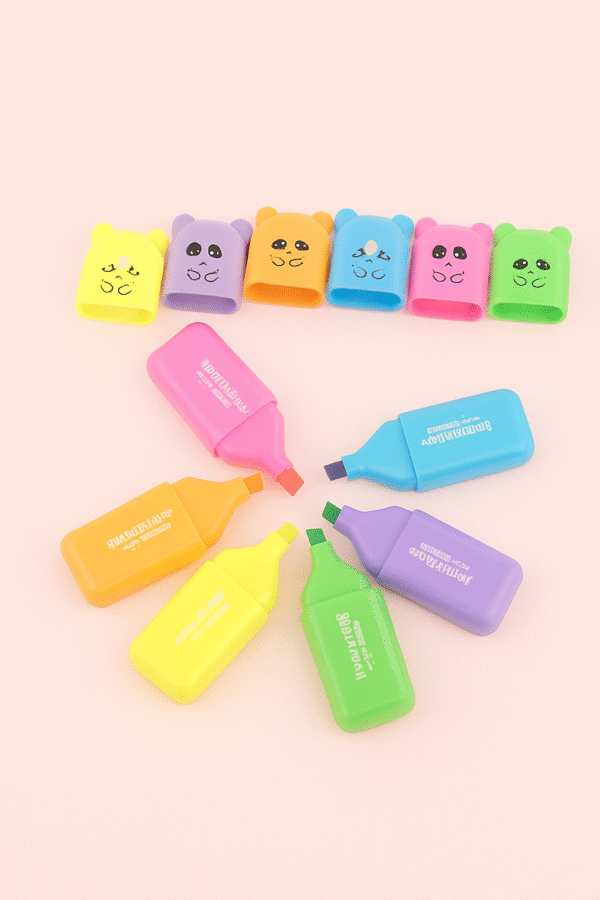 reasaltador_y Resaltadores Kawaii de Ositos – ¡Dulzura en cada subrayado! ✨🐻